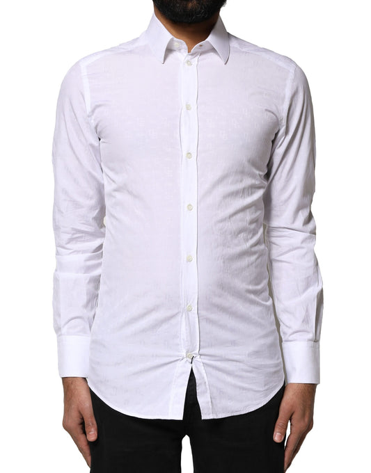 Chemise à manches longues en coton blanc GOLD
