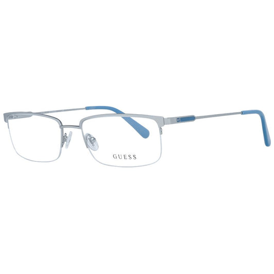 Montures optiques argentées pour hommes