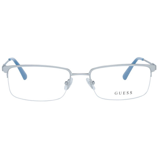 Montures optiques argentées pour hommes