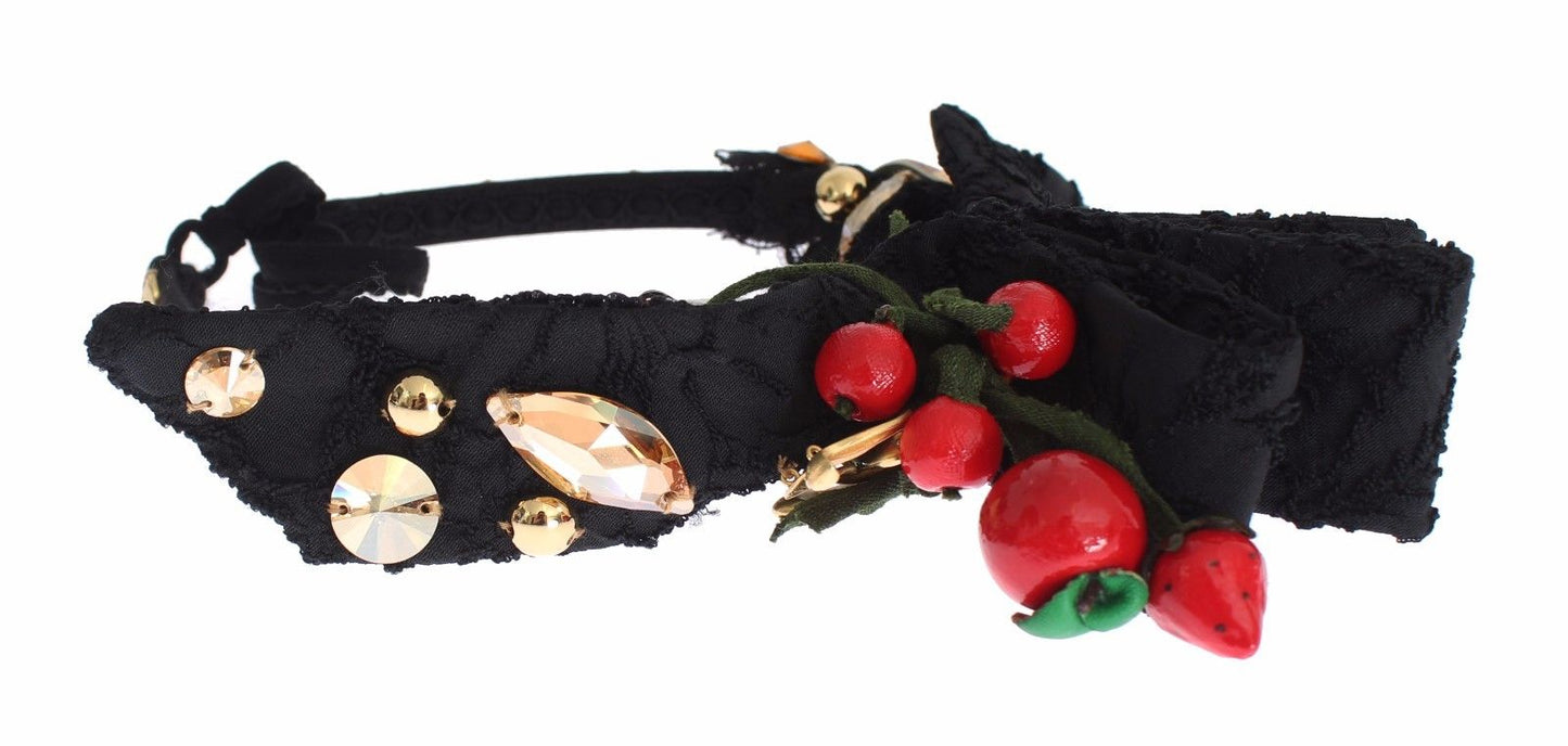 Diadema Tiara Frutos del Bosque Cristal Lazo Cabello