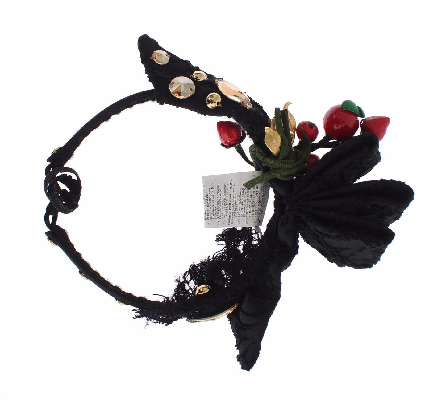 Diadema Tiara Frutos del Bosque Cristal Lazo Cabello