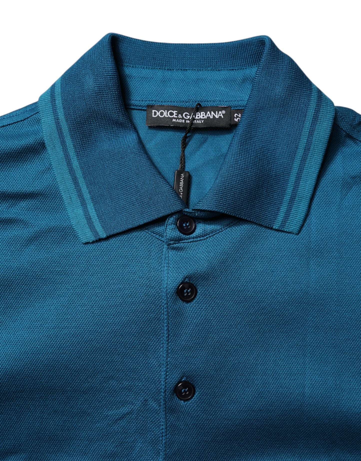 Polo en coton bleu avec logo pour homme