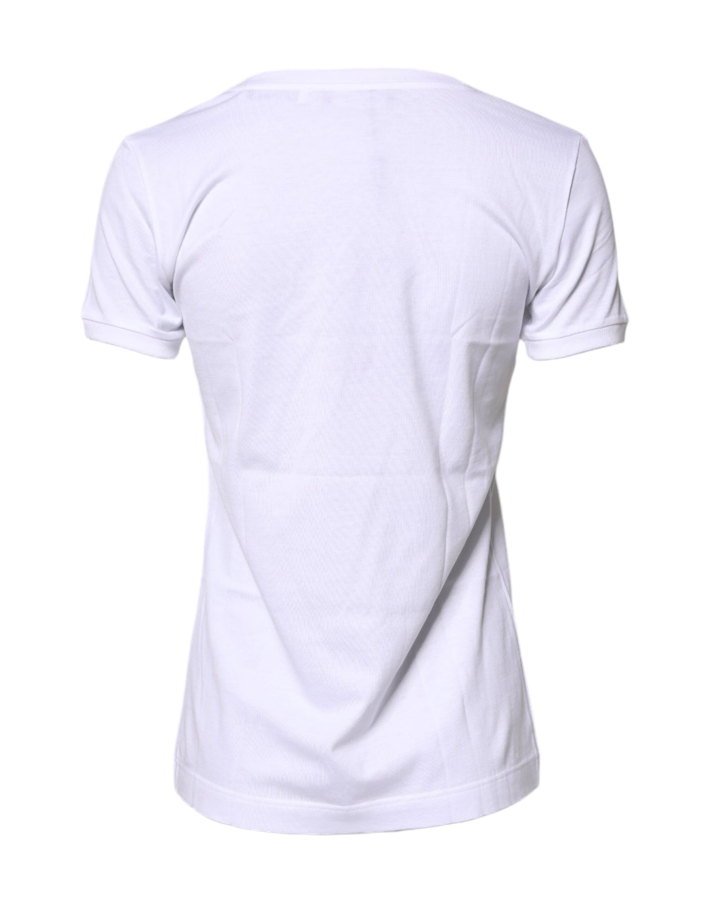Camiseta blanca de algodón con cuello redondo #DGFamily
