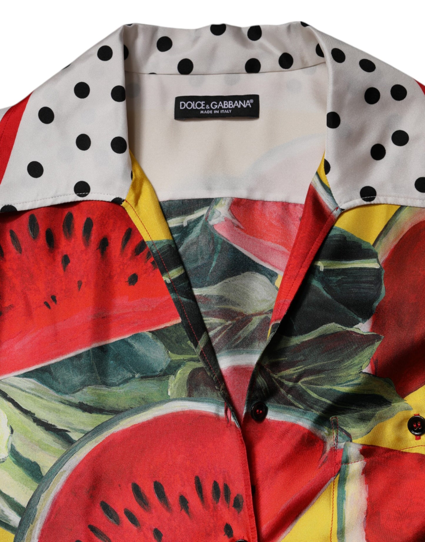 Camisa con cuello sandía multicolor
