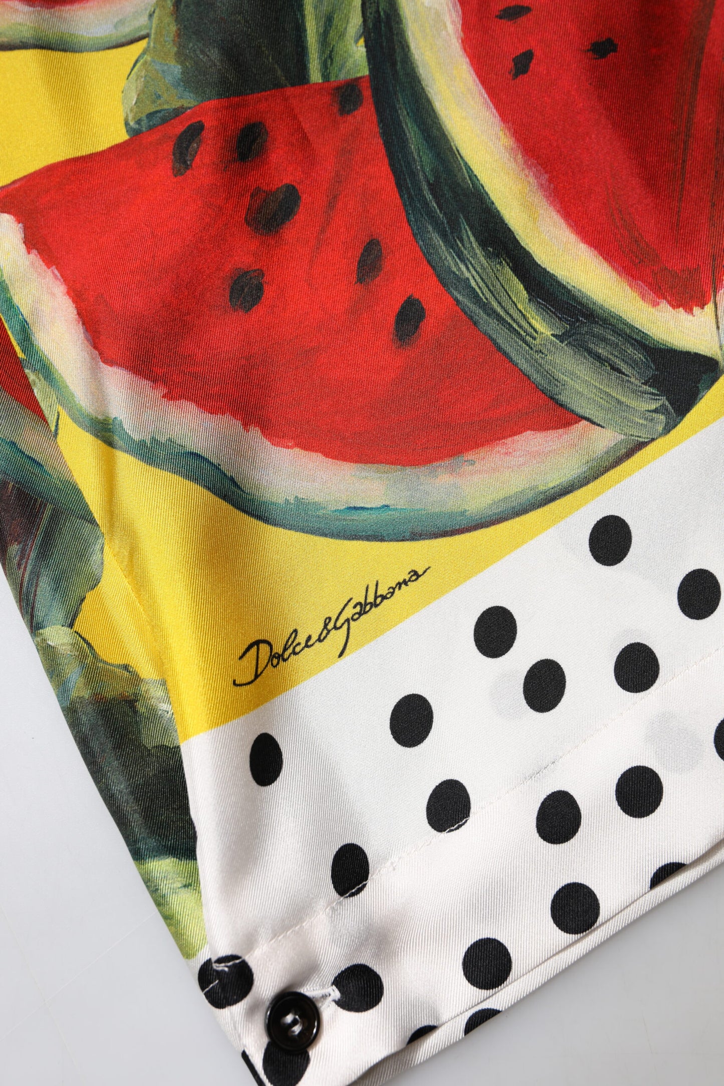 Camisa con cuello sandía multicolor