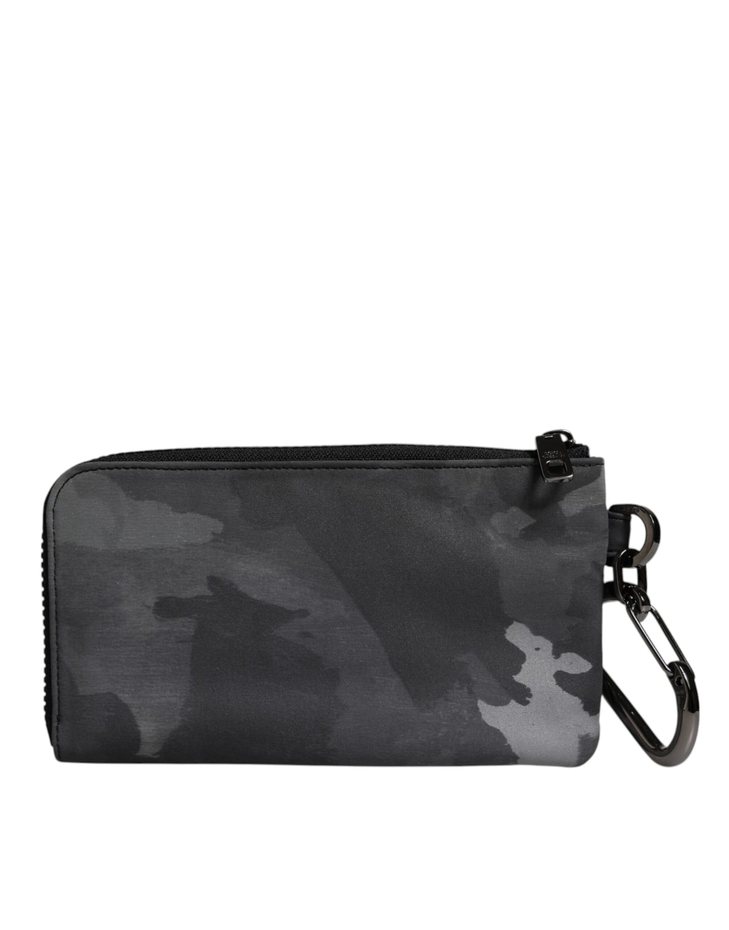Pochette porte-clés avec logo camouflage noir et gris