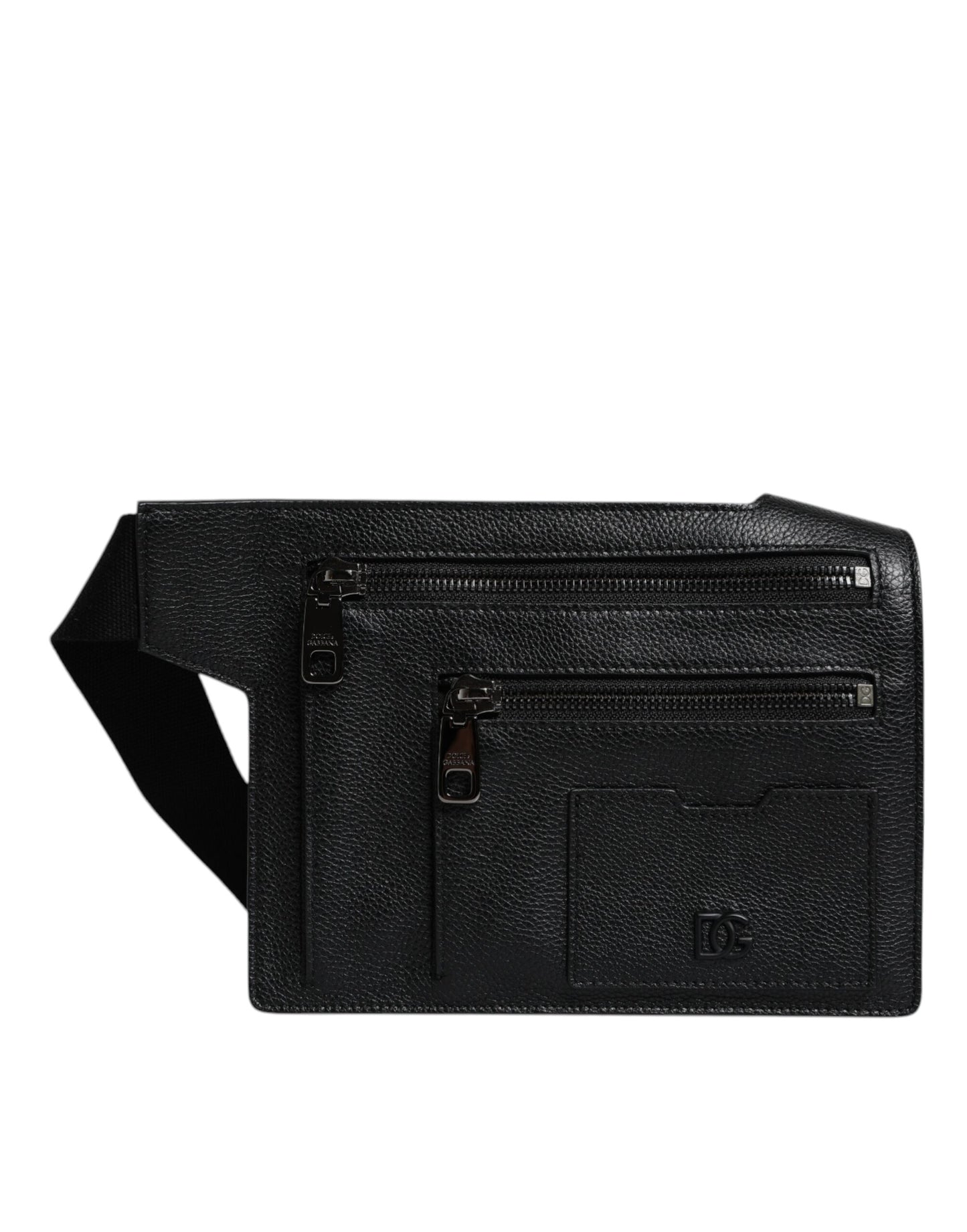 Bolso bandolera tipo mensajero de piel de becerro negra