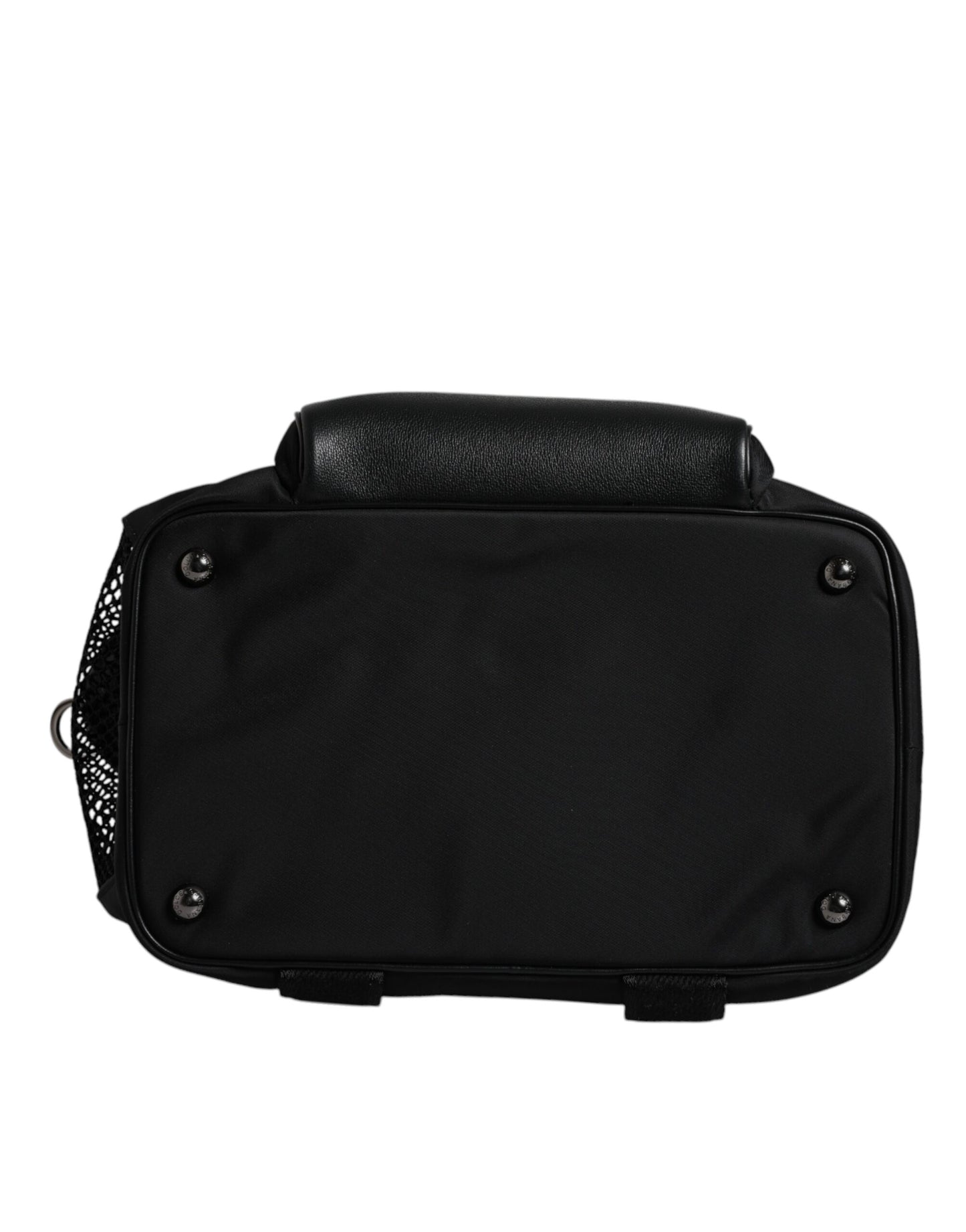 Bolsa para transportar mascotas con placa y logotipo en correa de hombro negra