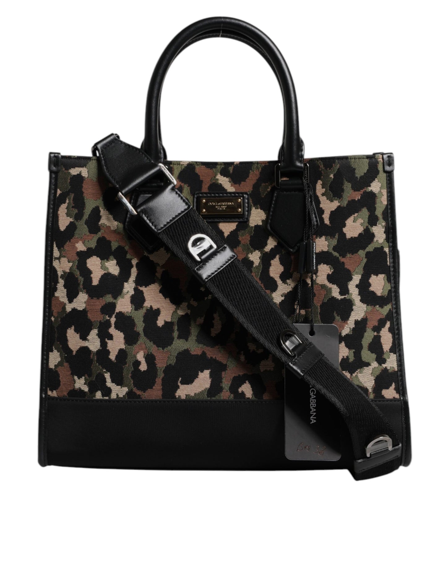 Bolso de hombro tipo tote con estampado de leopardo multicolor