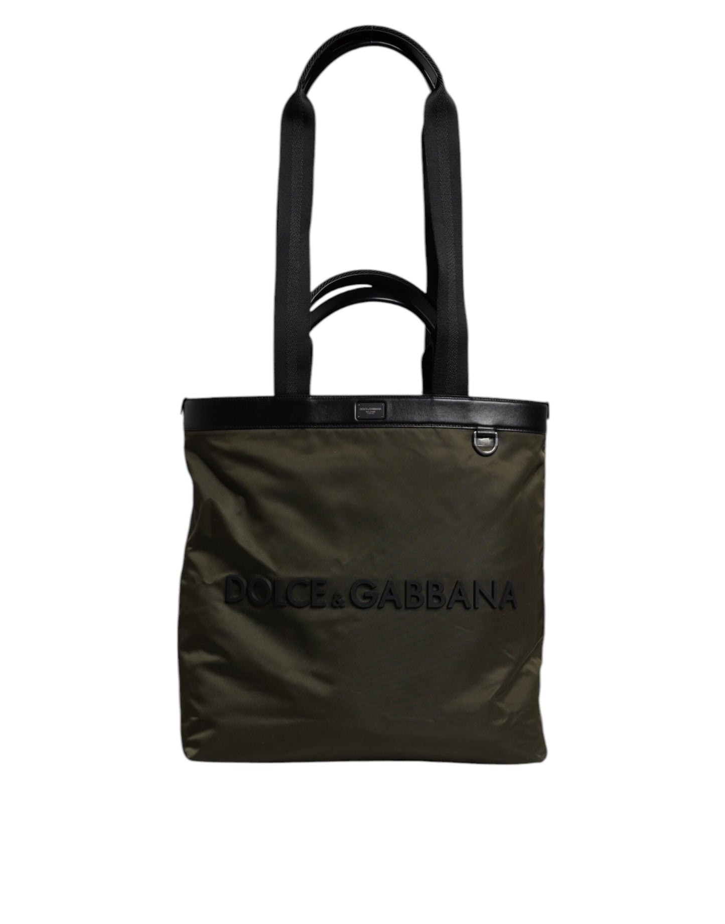 Bolso de mano de nailon verde militar con correa para el hombro