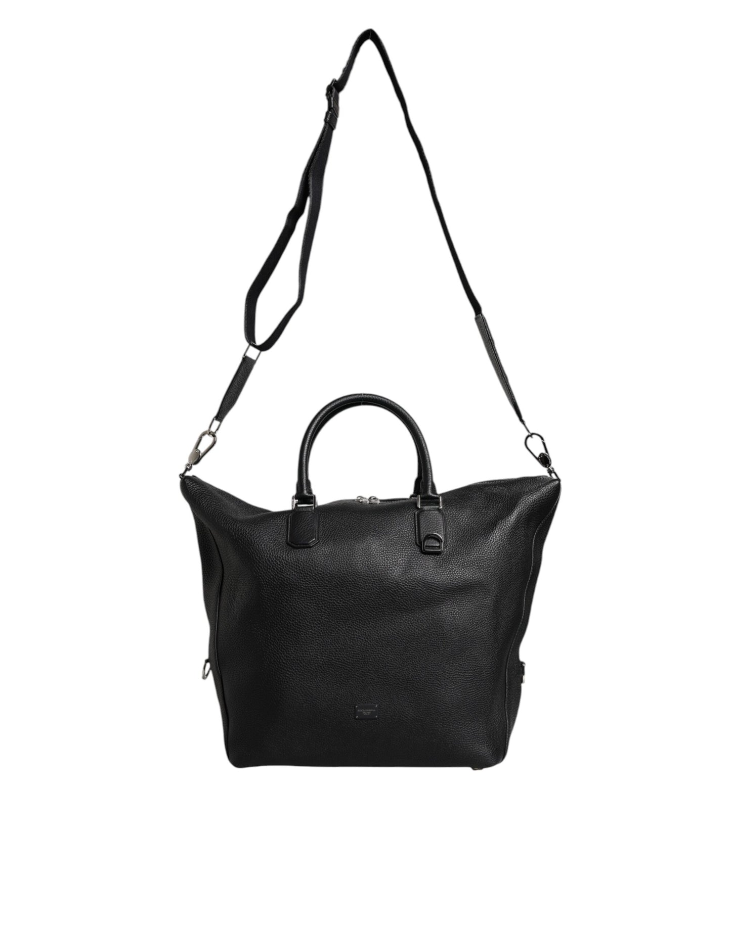 Bolso bandolera de piel de becerro negra