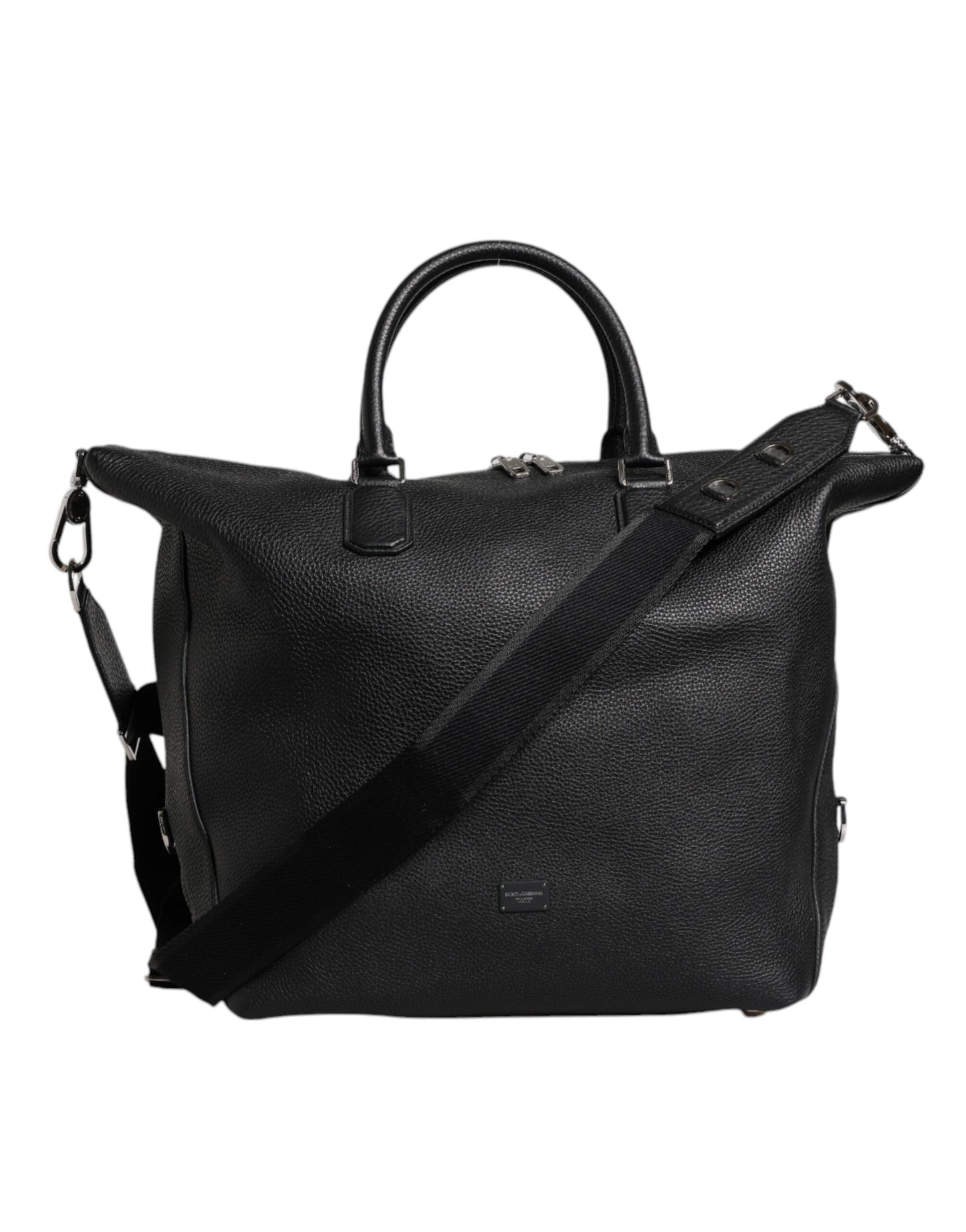 Bolso bandolera de piel de becerro negra