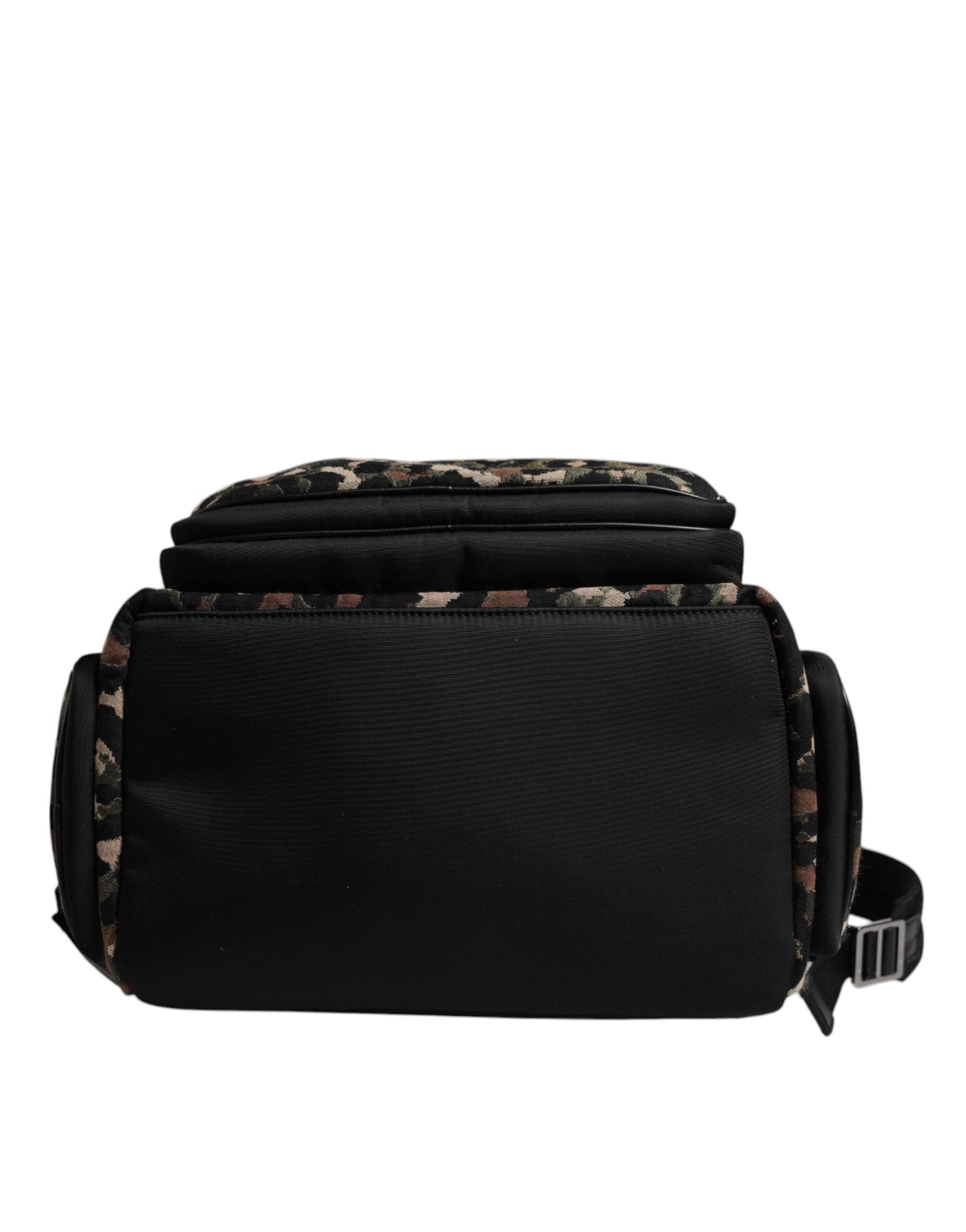 Mochila para hombre con placa del logotipo de DG y estampado de leopardo multicolor