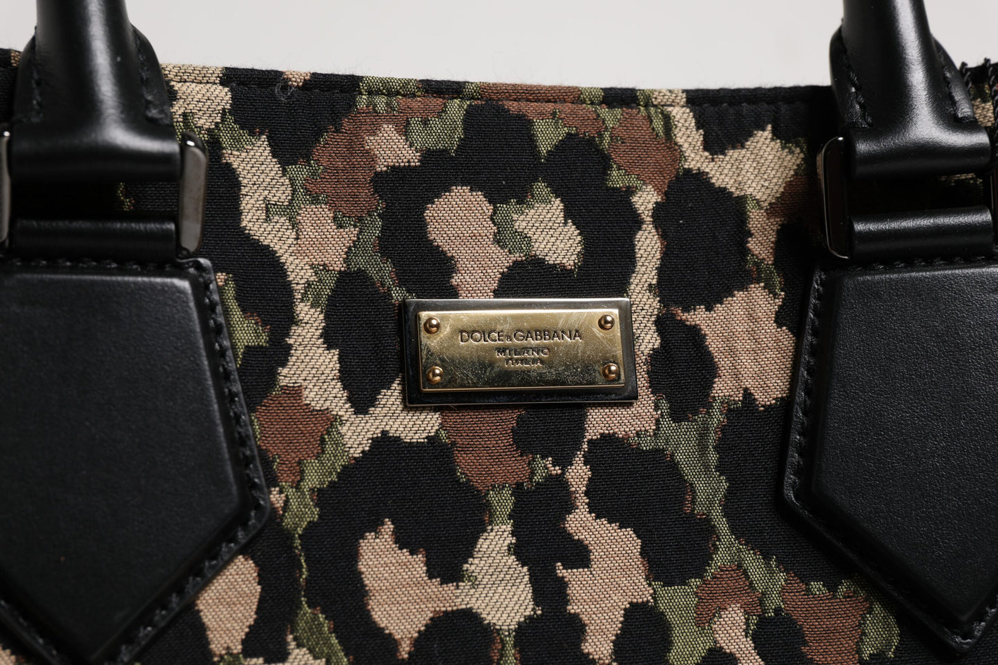 Bolso de hombro tipo tote con estampado de leopardo multicolor