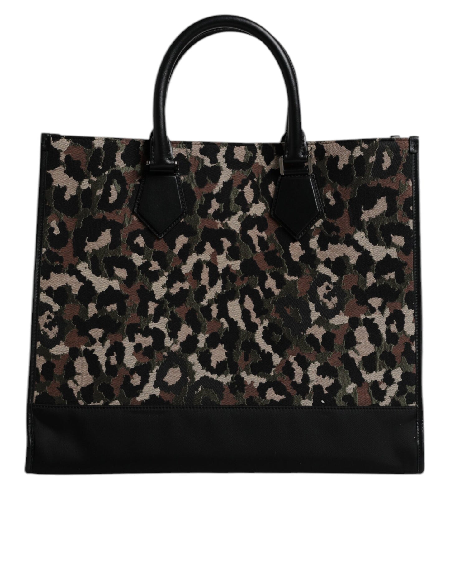 Bolso de hombro tipo tote con estampado de leopardo multicolor