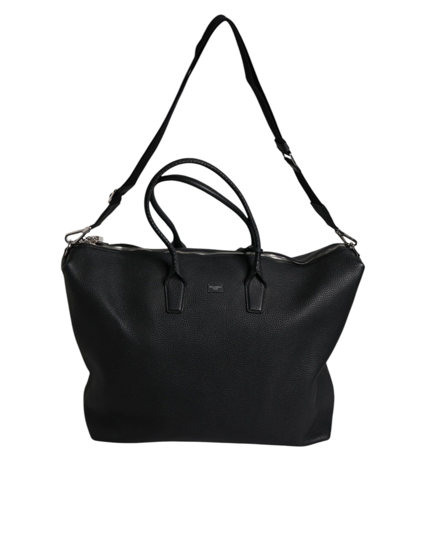 Bolso bandolera de piel de becerro negra