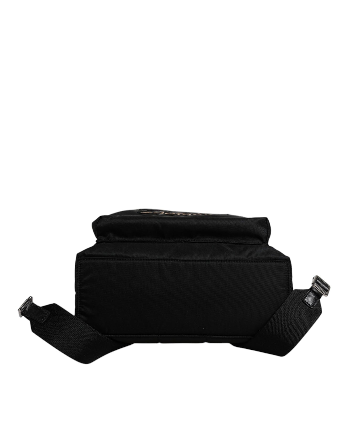 Sac à dos en nylon noir orné #DGFAMILY VULCANO