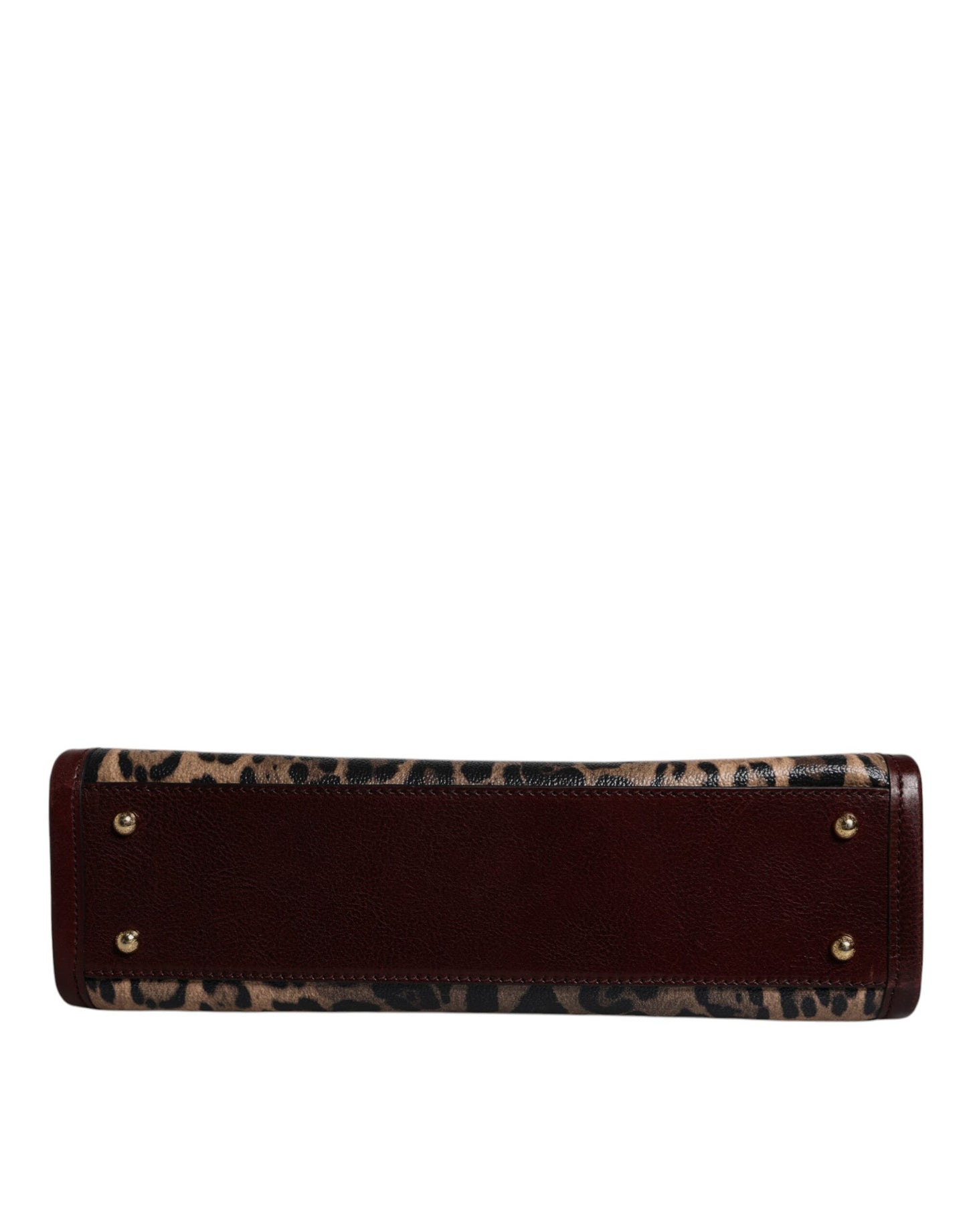 Bolso tote de piel de leopardo marrón con correa para el hombro
