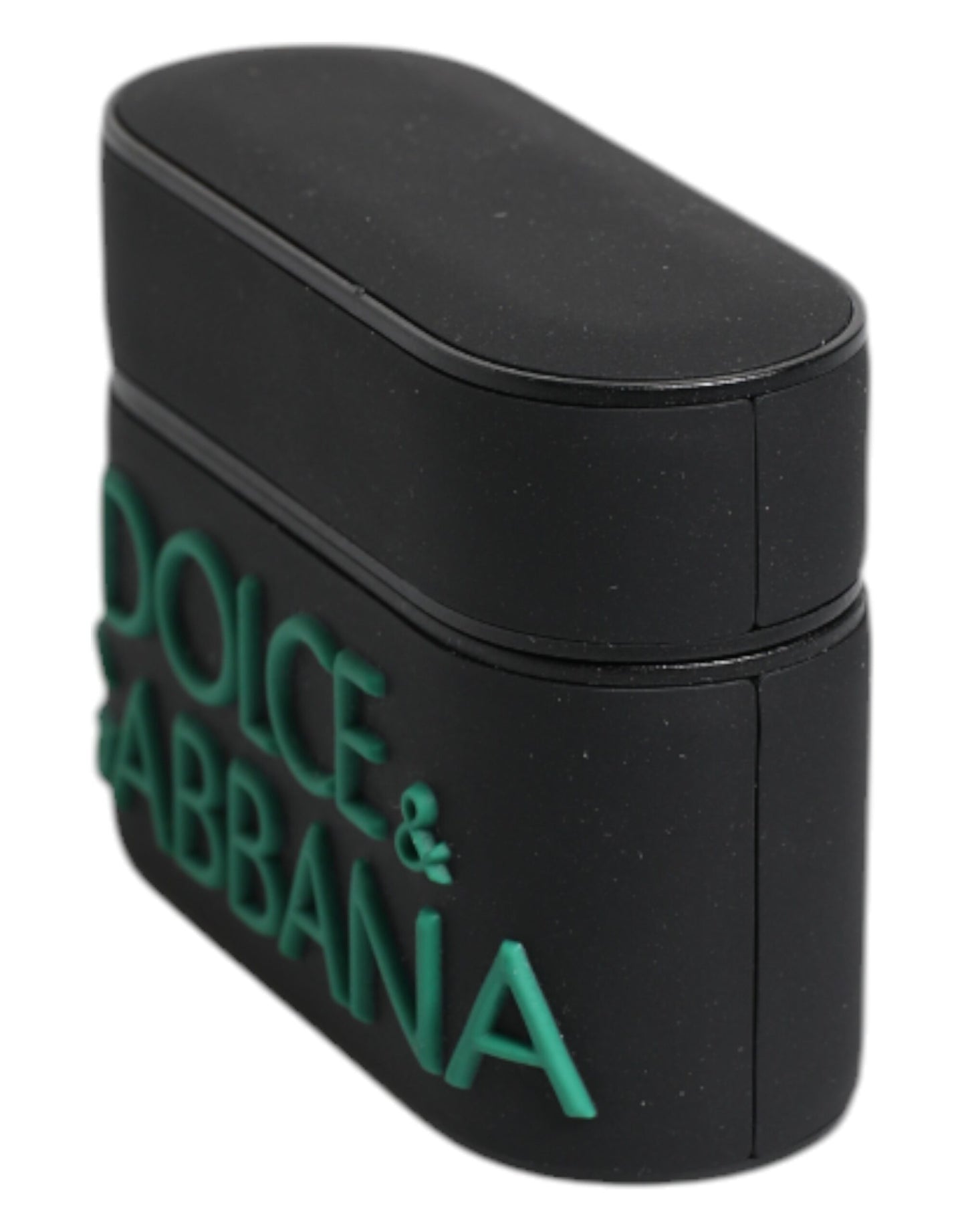 Black Orange Silicone Embossed Logo Airpods Case