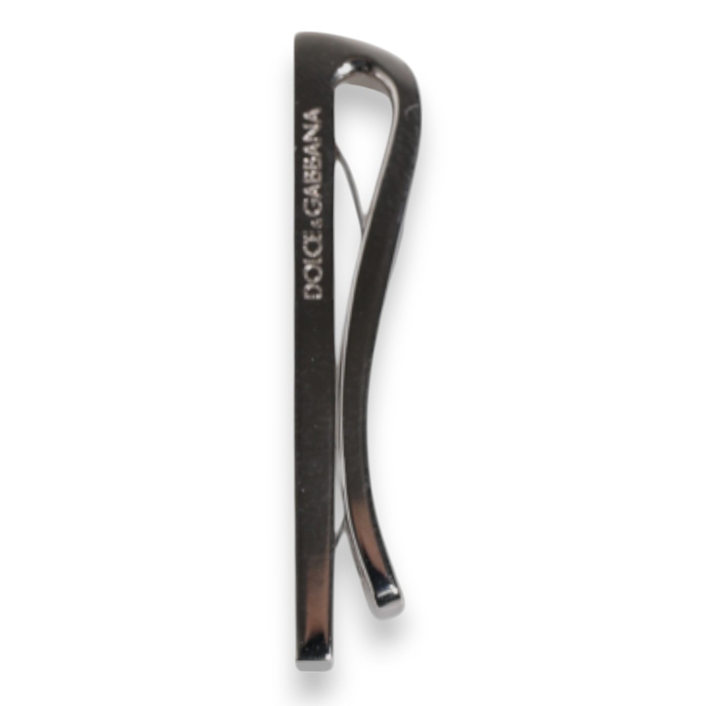 Clip para corbata con logotipo de latón en tono plateado