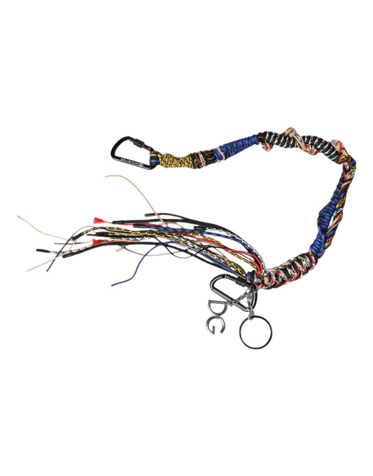 Correa para el hombro para bolso con logotipo de cuerda trenzada multicolor