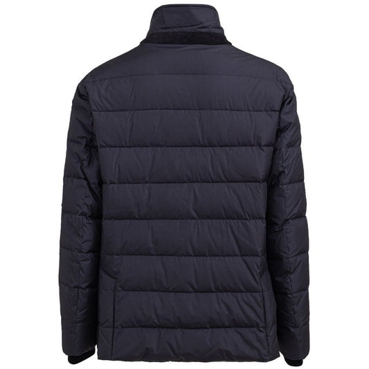 Blue Polyester Jackets & Coat