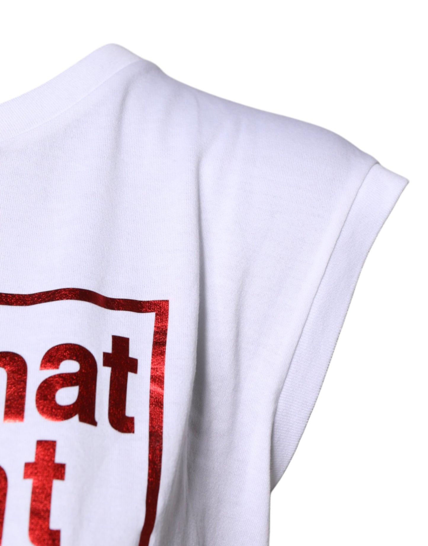 Camiseta sin mangas con estampado floral blanco