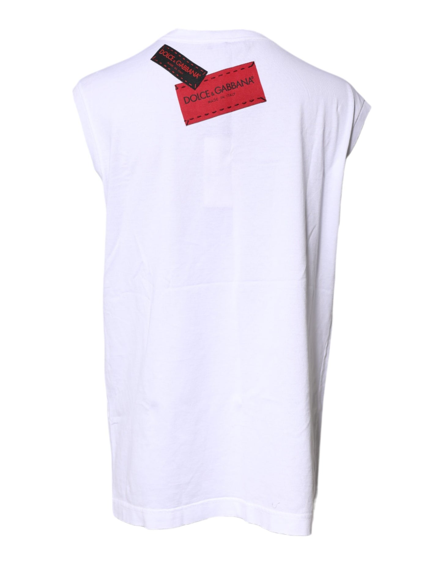 Camiseta sin mangas con estampado floral blanco