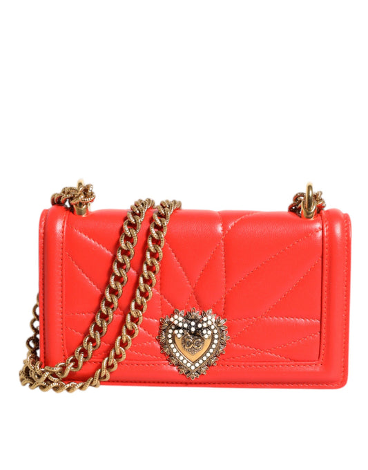Sac bandoulière matelassé en cuir rouge pour téléphone portable