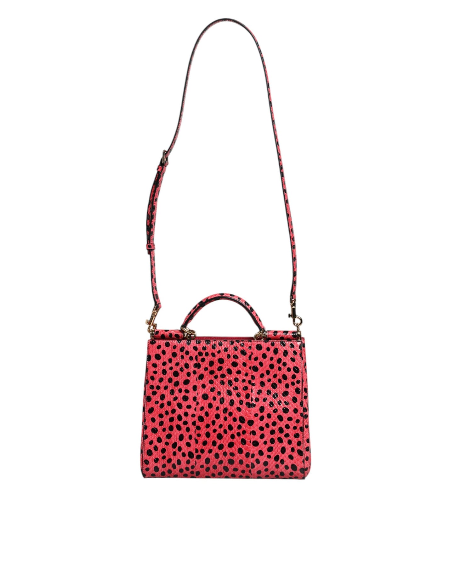 Pink Exotic Leather Top Handle Tote Crossbody Bag