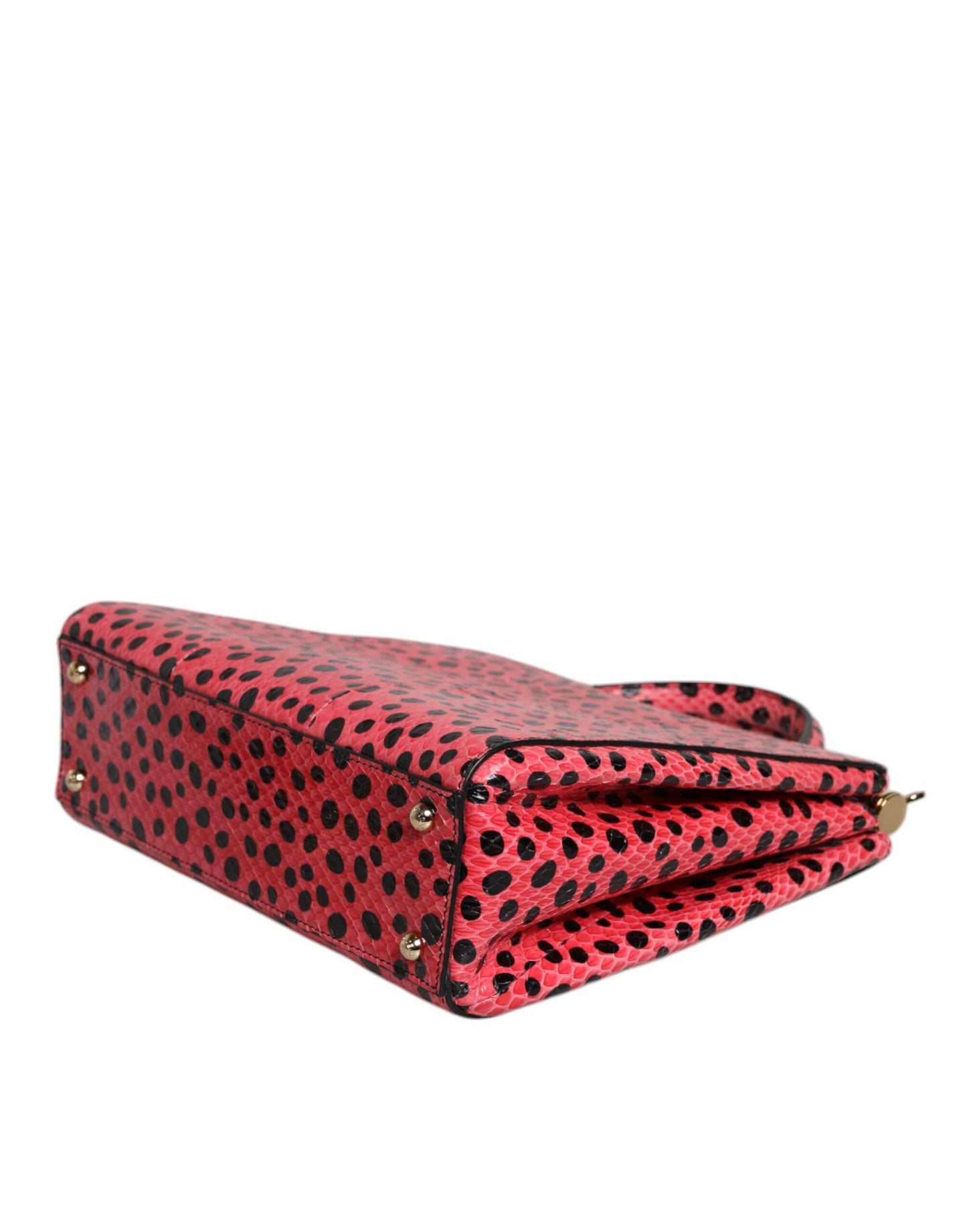 Pink Exotic Leather Top Handle Tote Crossbody Bag