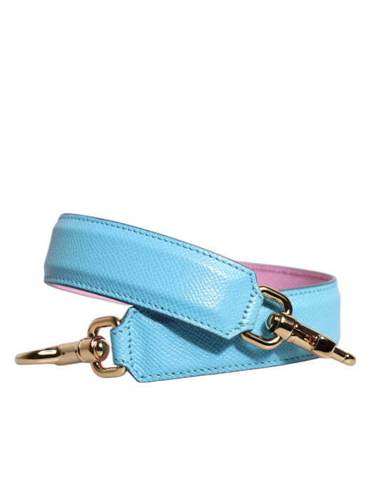 Correa para el hombro para bolso de cuero rosa y azul con asa