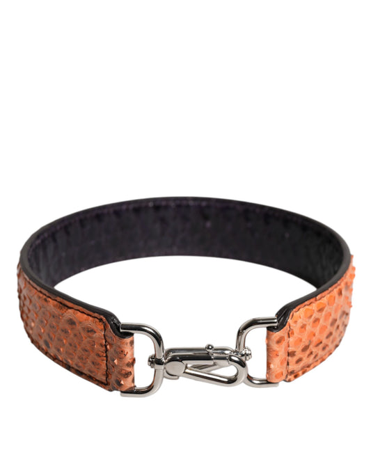 Correa de hombro para bolso de piel exótica negra y beige