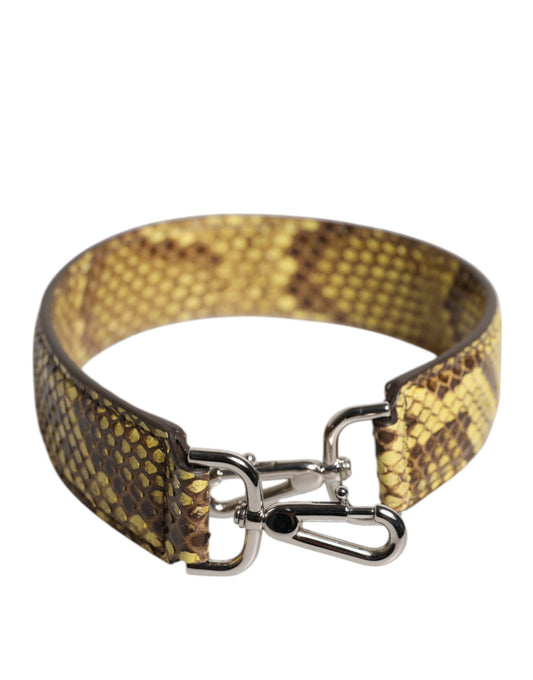 Correa de hombro para bolso de piel exótica amarilla