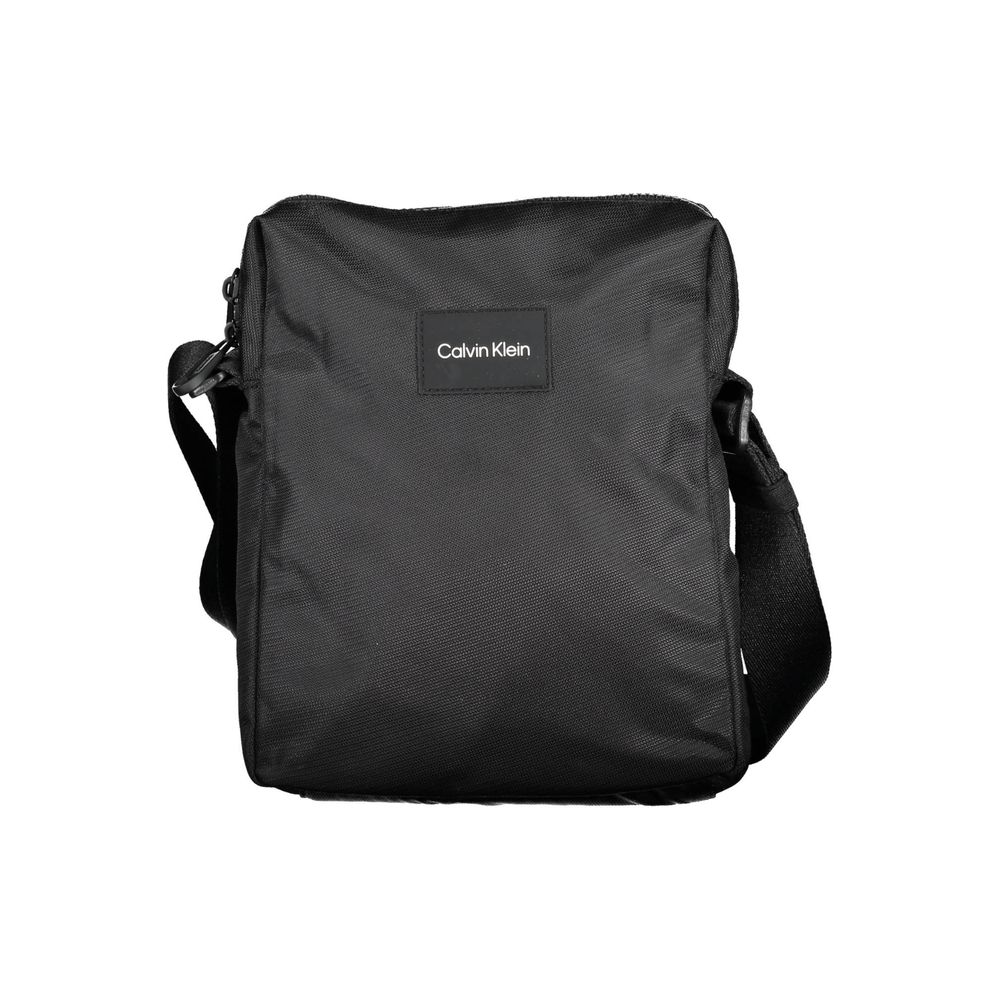 Bolso de hombro de poliéster negro para hombre