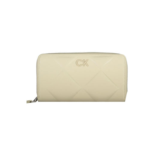 Cartera de poliéster beige