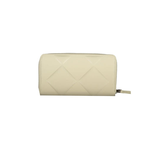 Cartera de poliéster beige