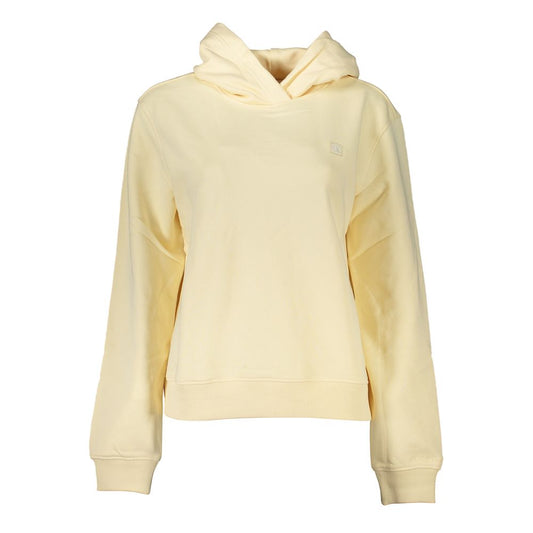 Sudadera con capucha y logotipo cepillado en beige