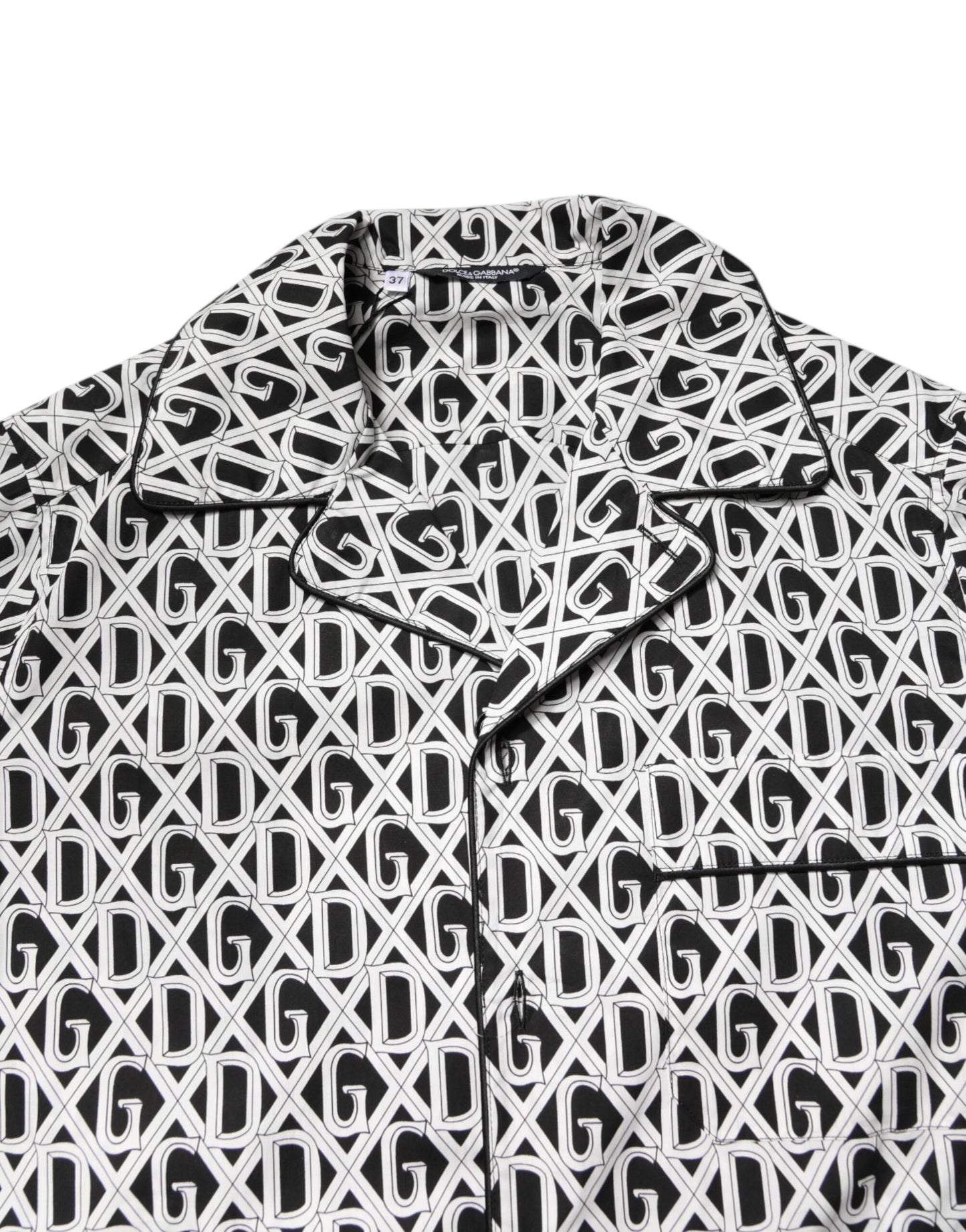 Ensemble pyjama en coton imprimé DG noir et blanc