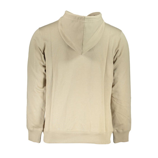 Sweat-shirt à capuche en coton beige