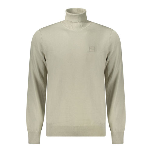 Suéter de algodón beige para hombre