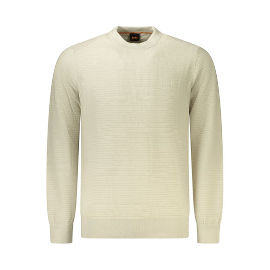 Suéter de algodón beige para hombre