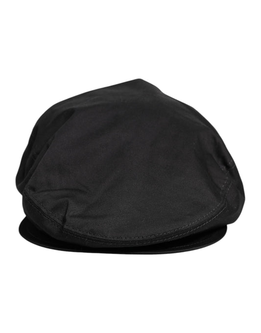 Gorro de taxista Capello Newsboy de algodón negro