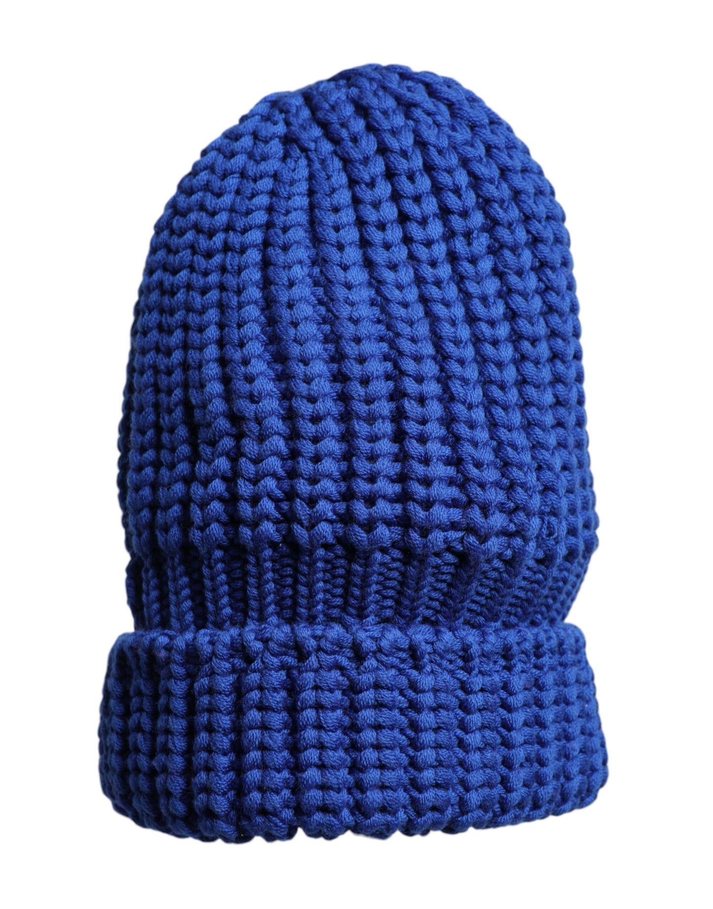 Gorro de invierno de punto de lana azul