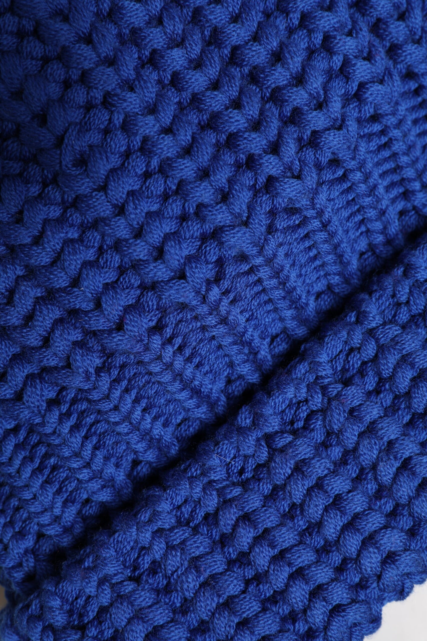 Gorro de invierno de punto de lana azul