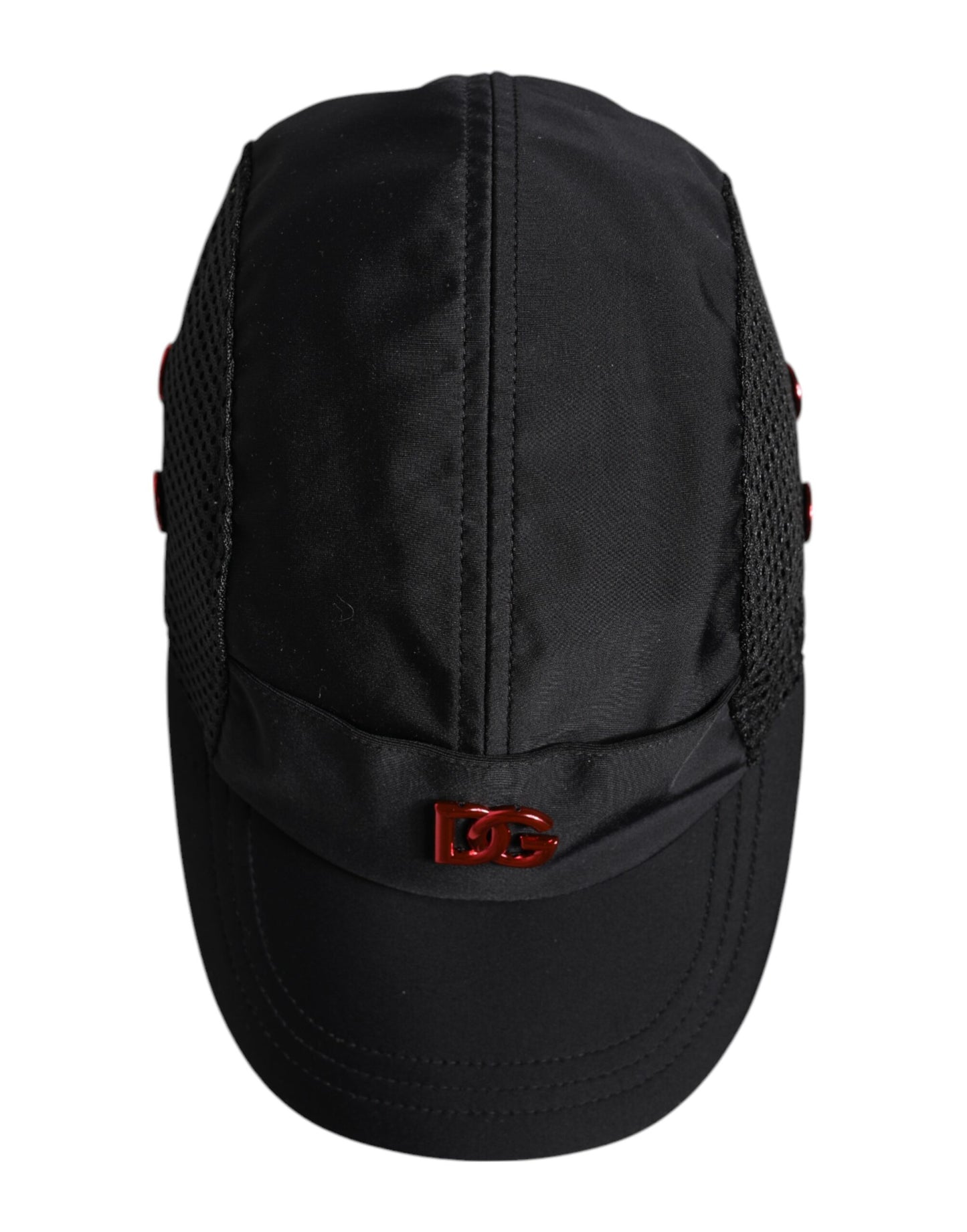 Black Nylon DG Logo 6 Panels Baseball Cap