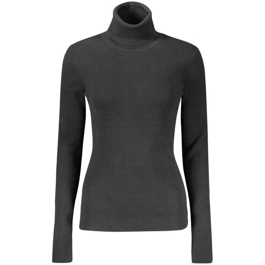 Suéter de algodón negro para mujer
