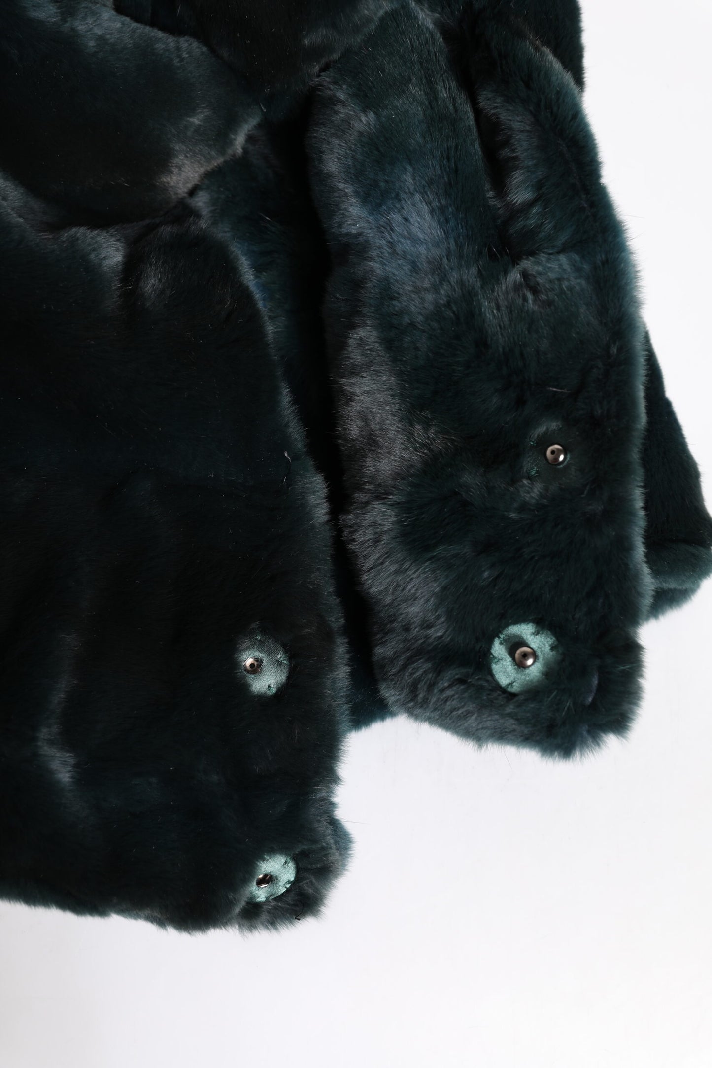 Bonnet en fourrure de belette noire pour femme