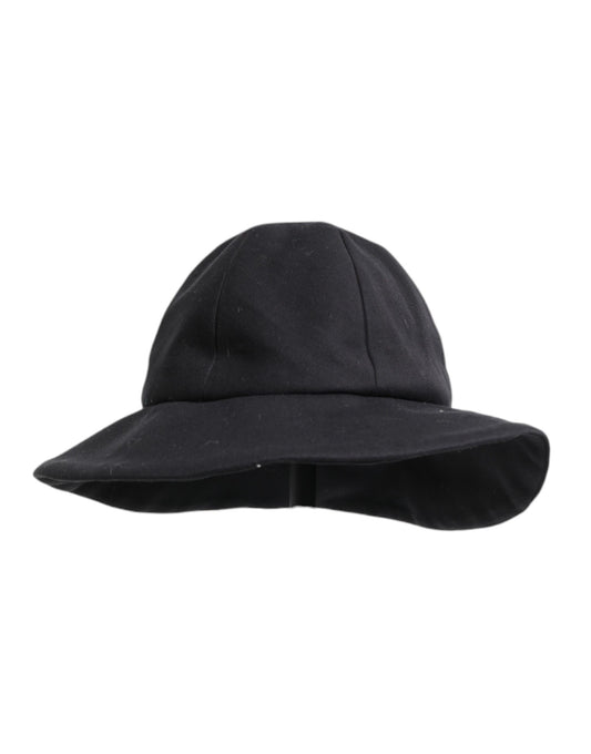 Chapeau bob à large bord en coton noir