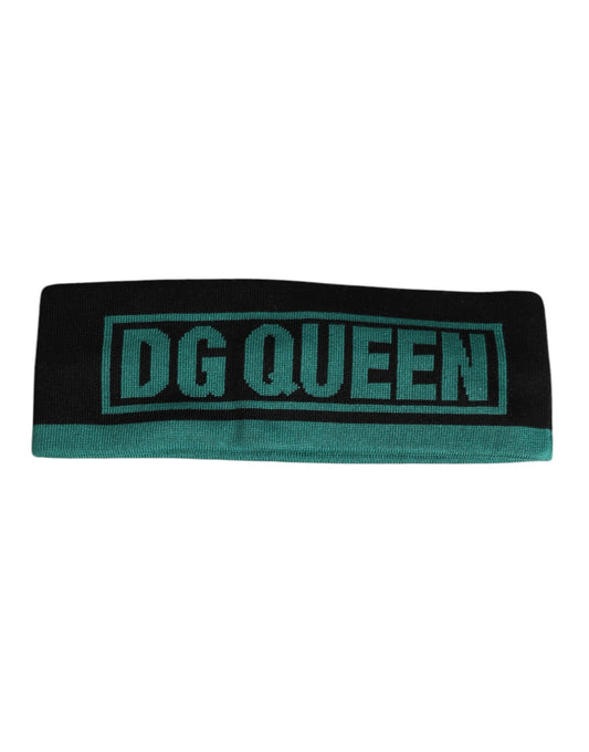 Bonnet bandeau en tricot de soie noire DG Queen